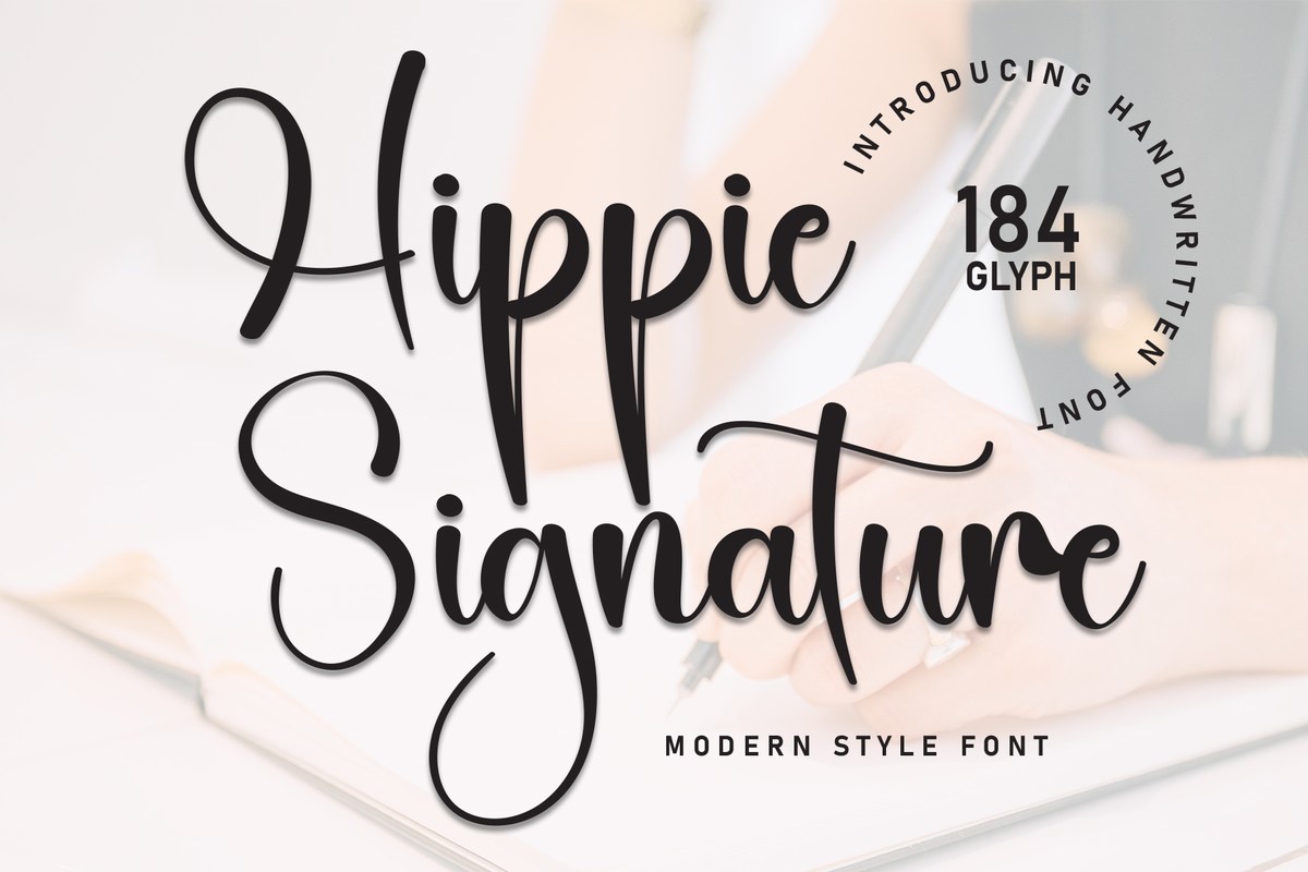 Шрифт Hippie Signature