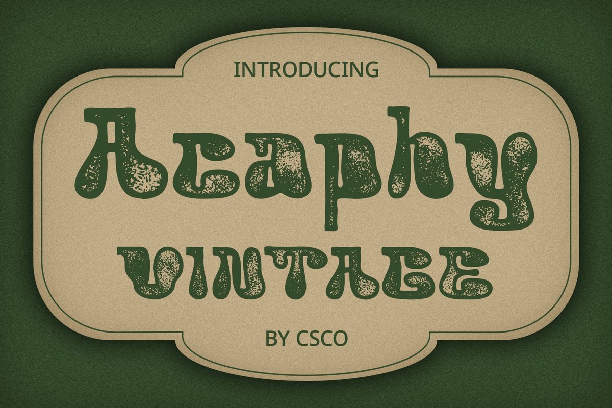 Шрифт Acaphy Vintage