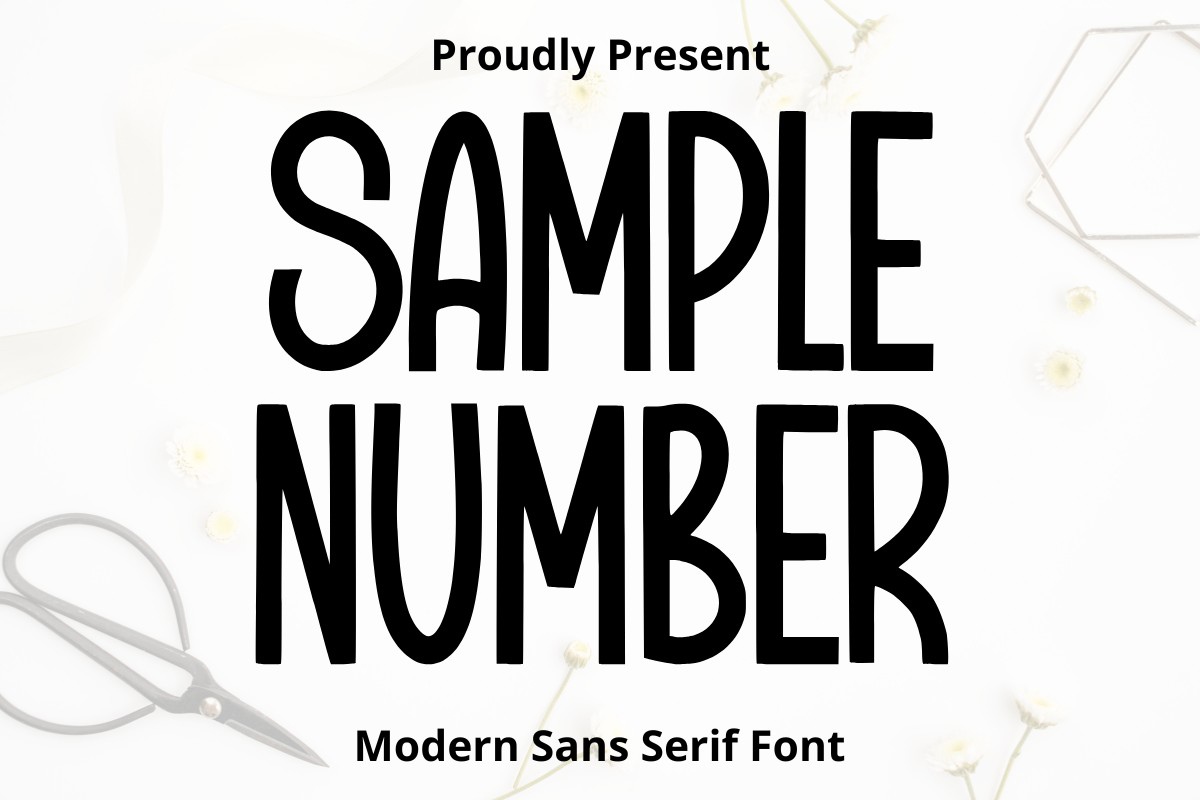 Шрифт Sample Number