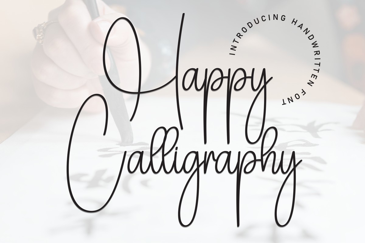 Шрифт Happy Calligraphy