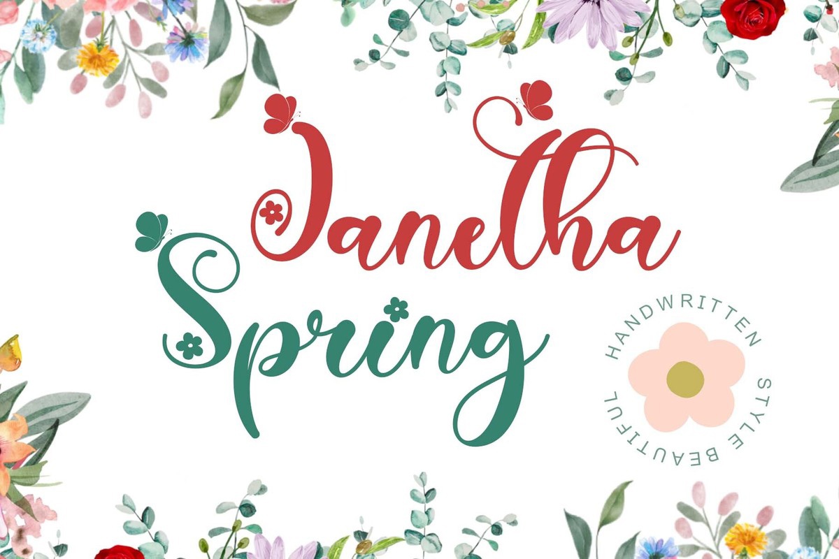 Шрифт Janetha Spring