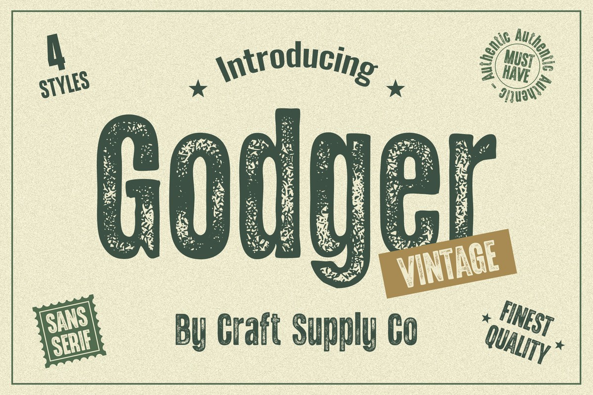 Шрифт Godger Vintage