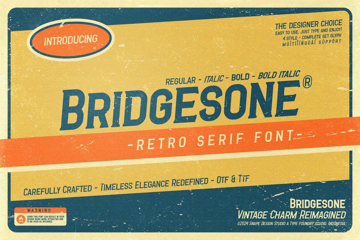 Шрифт Bridgesone