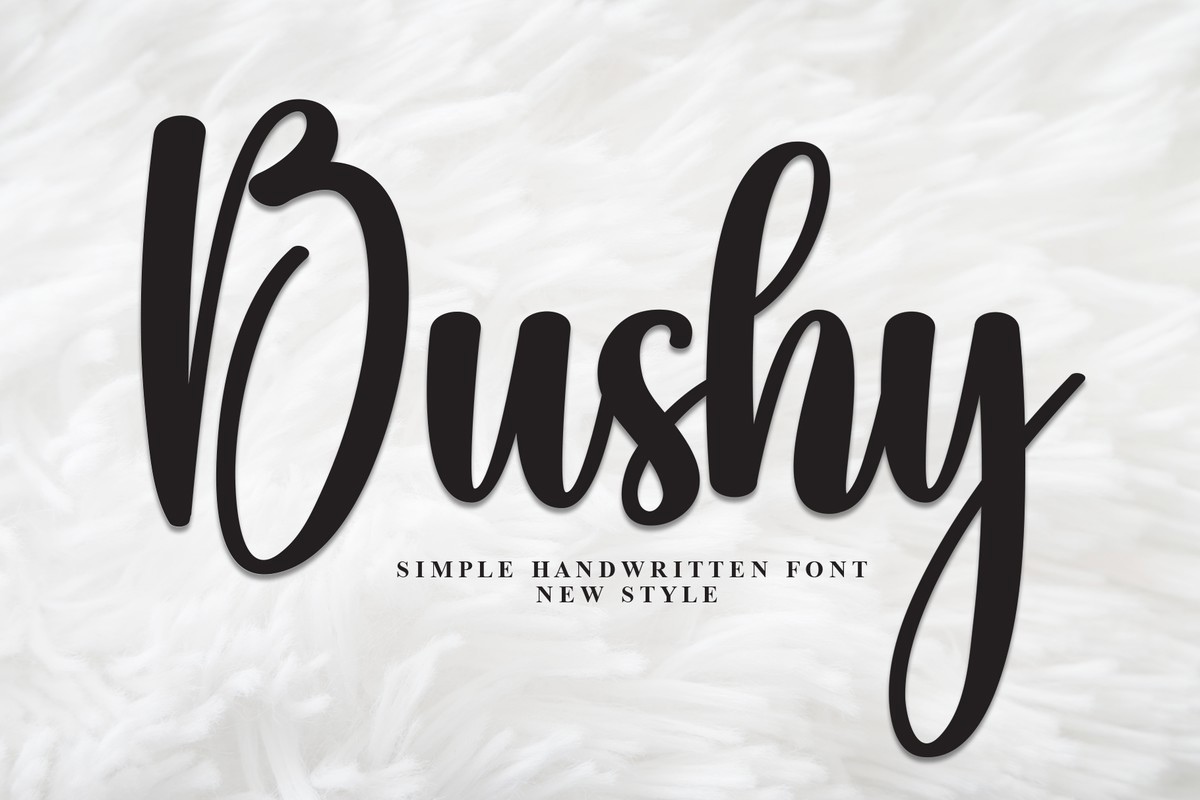 Шрифт Bushy