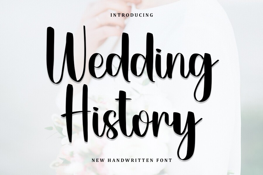 Шрифт Wedding History