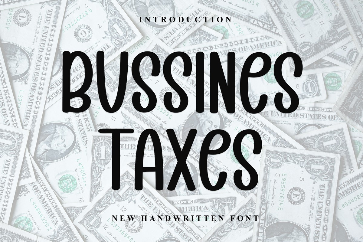 Шрифт Bussines Taxes