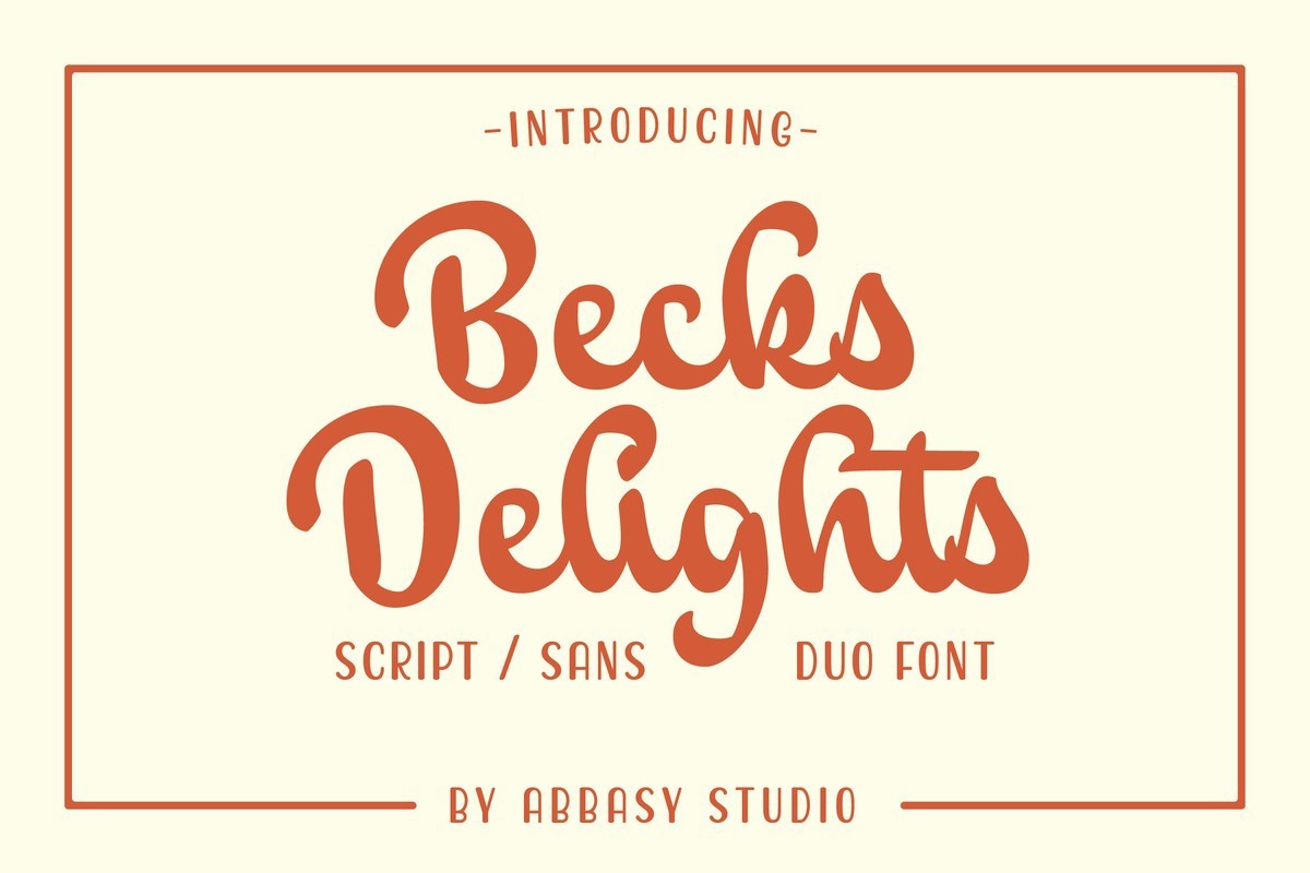 Шрифт Becks Delights