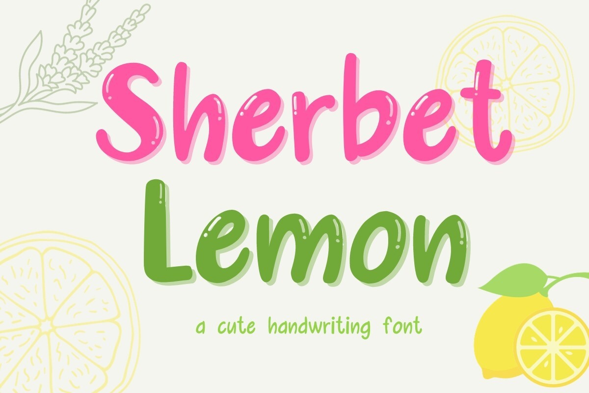 Шрифт Sherbet Lemon