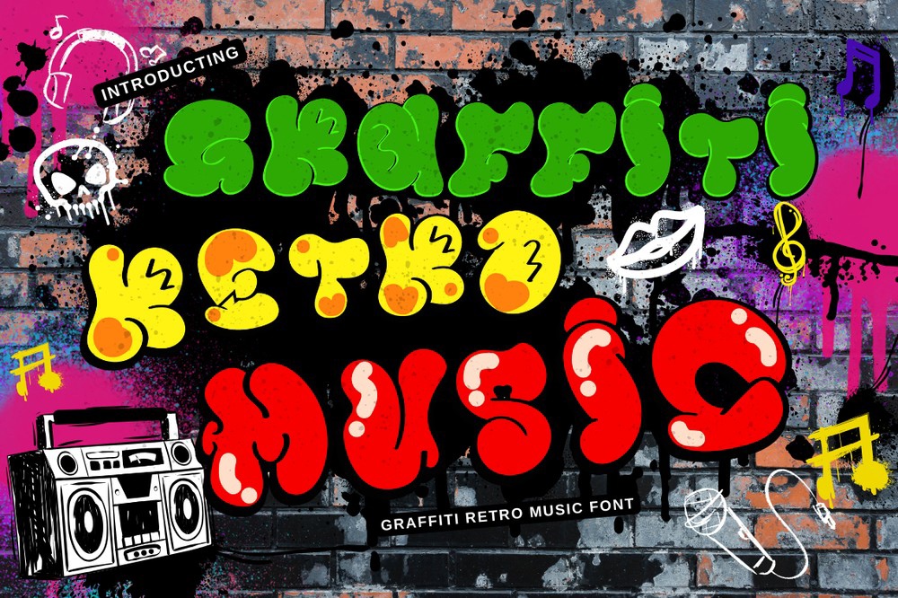 Шрифт Graffiti Retro Music