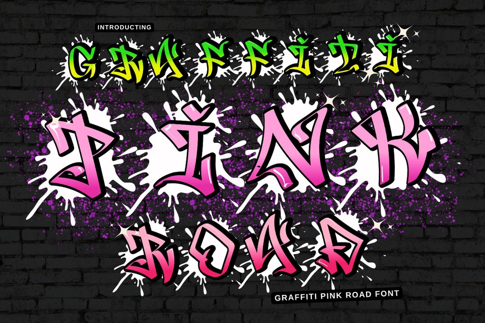 Шрифт Graffiti Pink Road