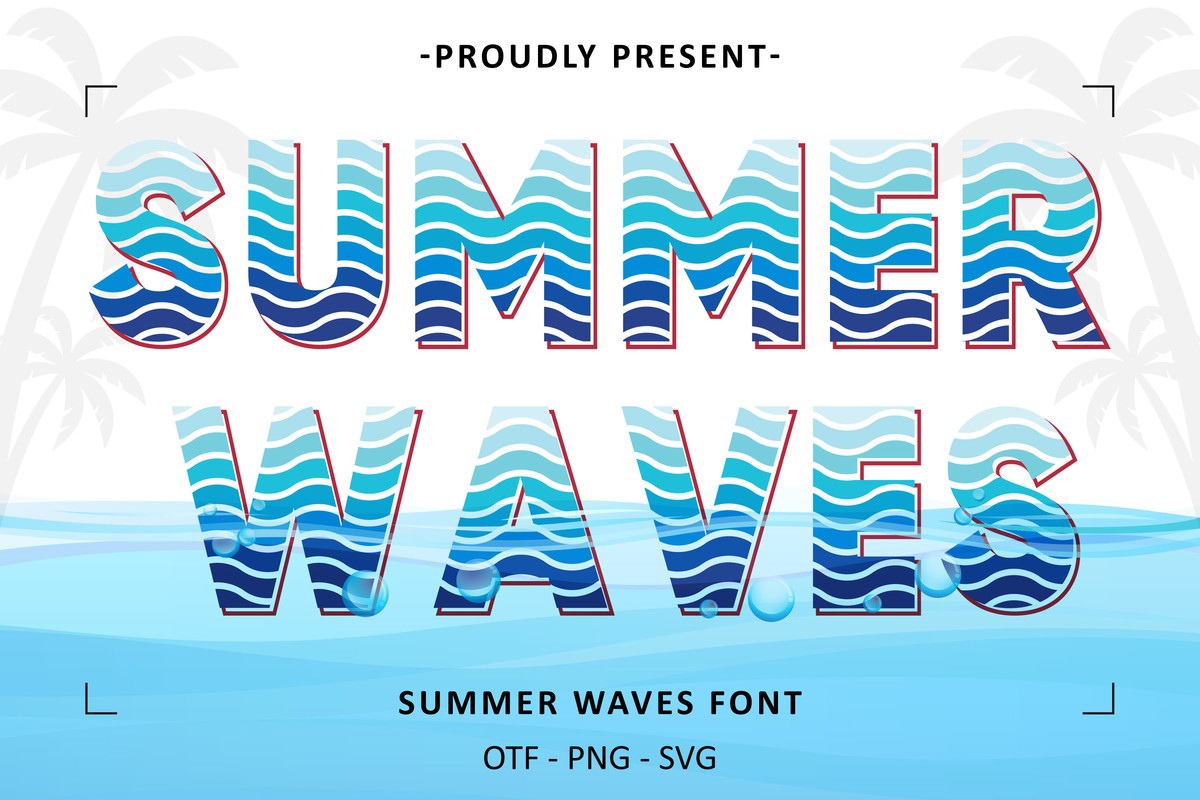 Шрифт Summer Waves