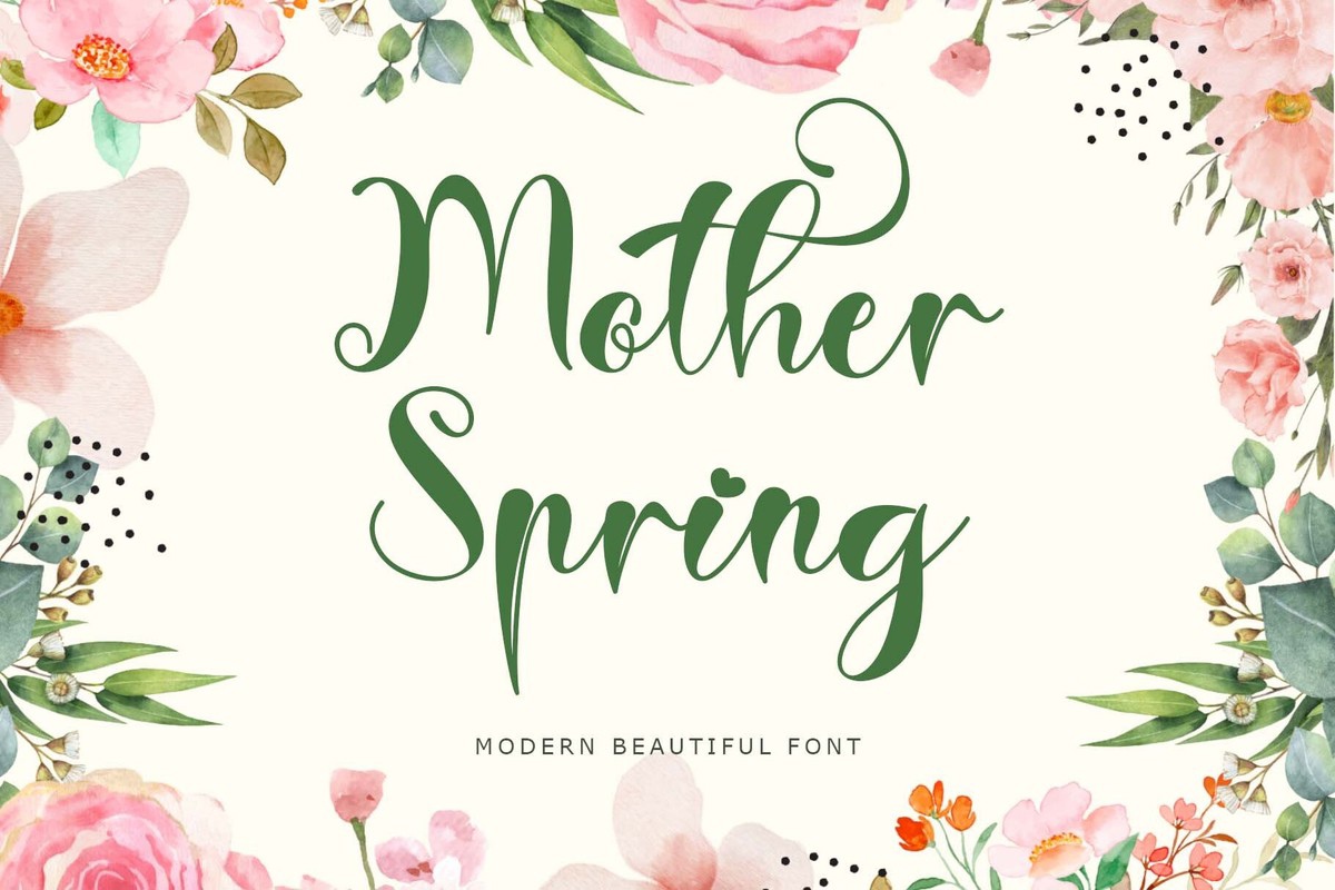 Шрифт Mother Spring