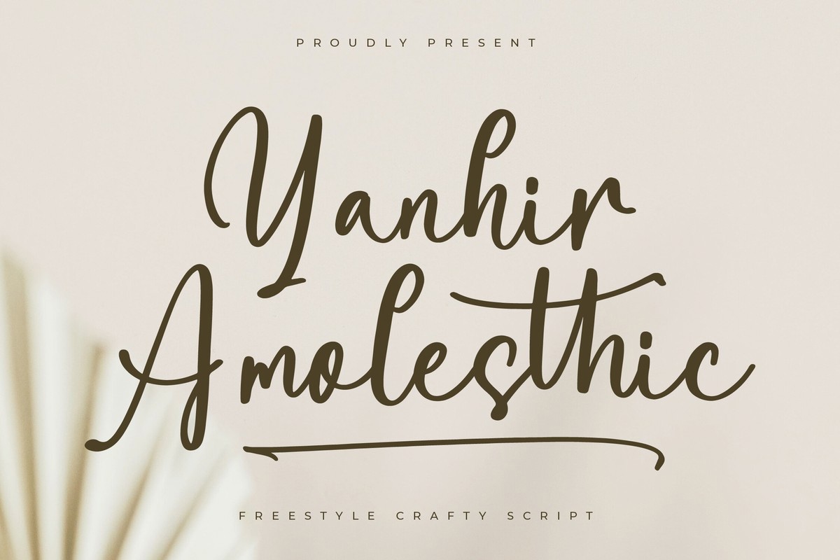 Шрифт Yanhir Amolesthic