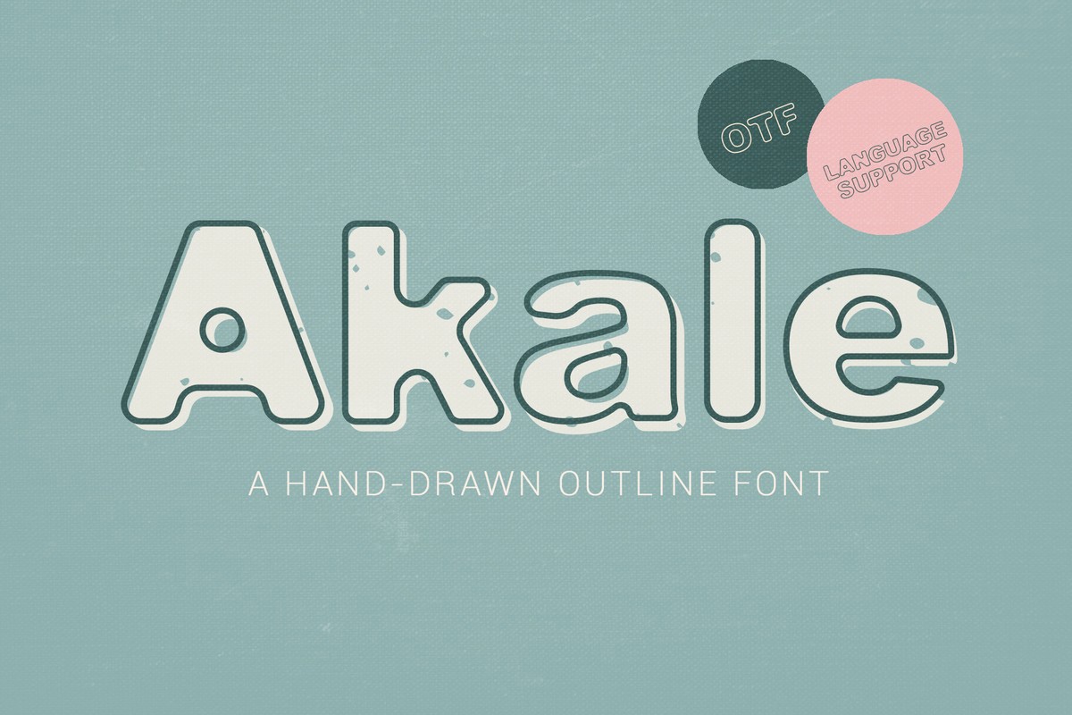 Шрифт Akale Outline