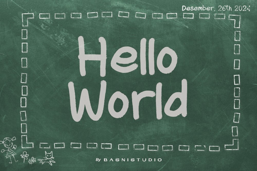 Шрифт Hello World