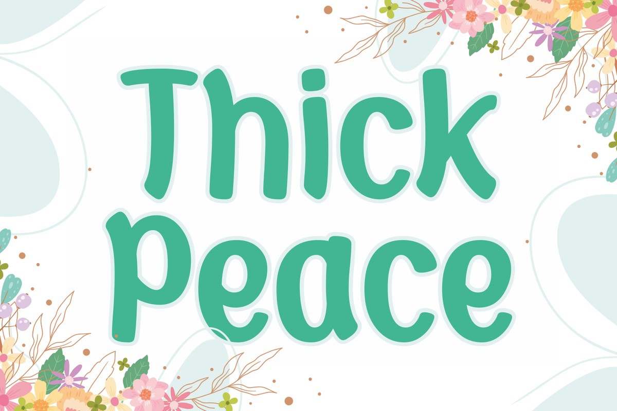 Шрифт Thick Peace