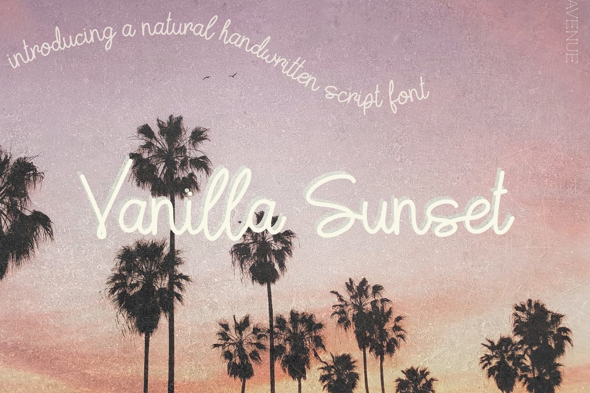 Шрифт Vanilla Sunset