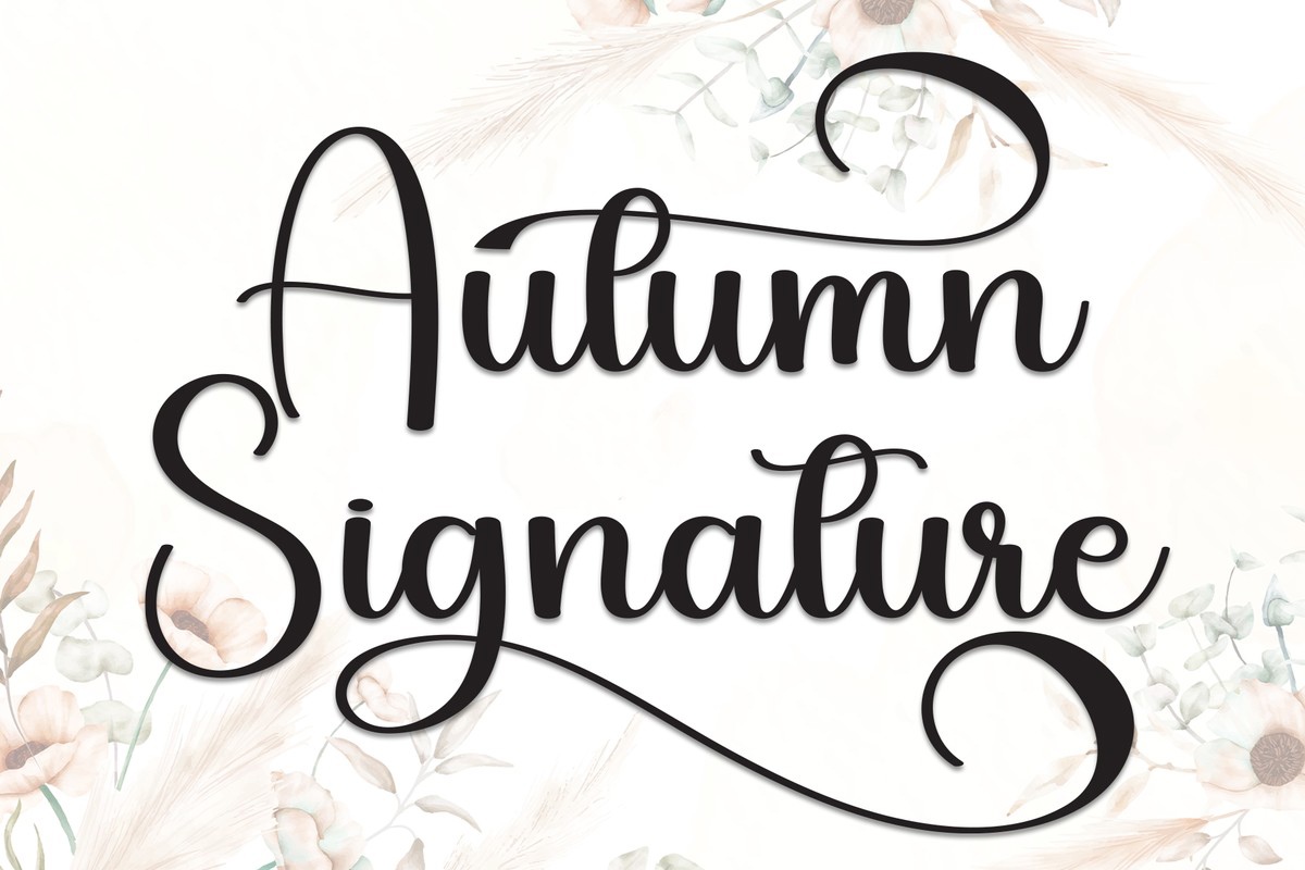 Шрифт Autumn Signature