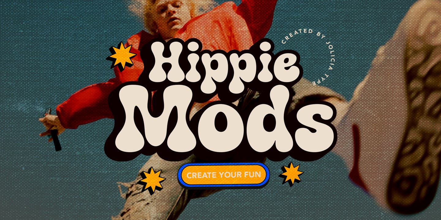 Шрифт Hippie Mods