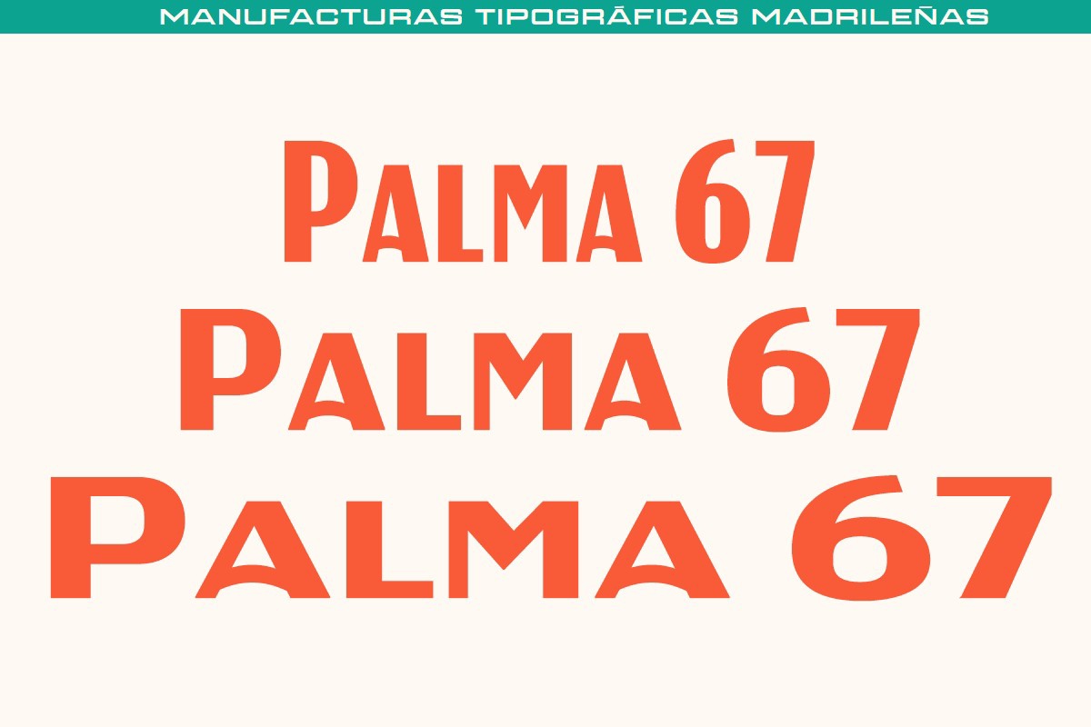 Шрифт MTM Palma 67