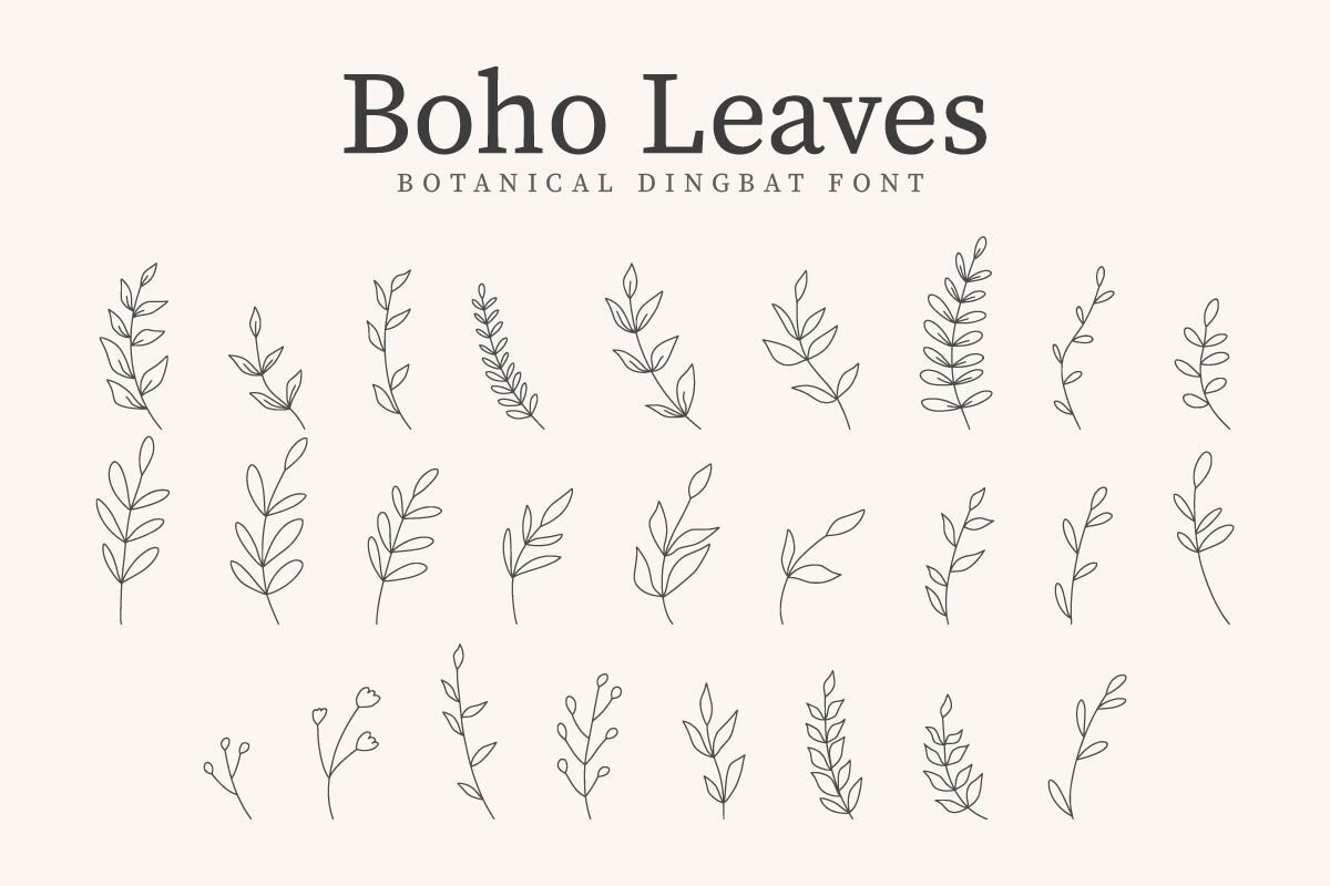 Шрифт Boho Leaves