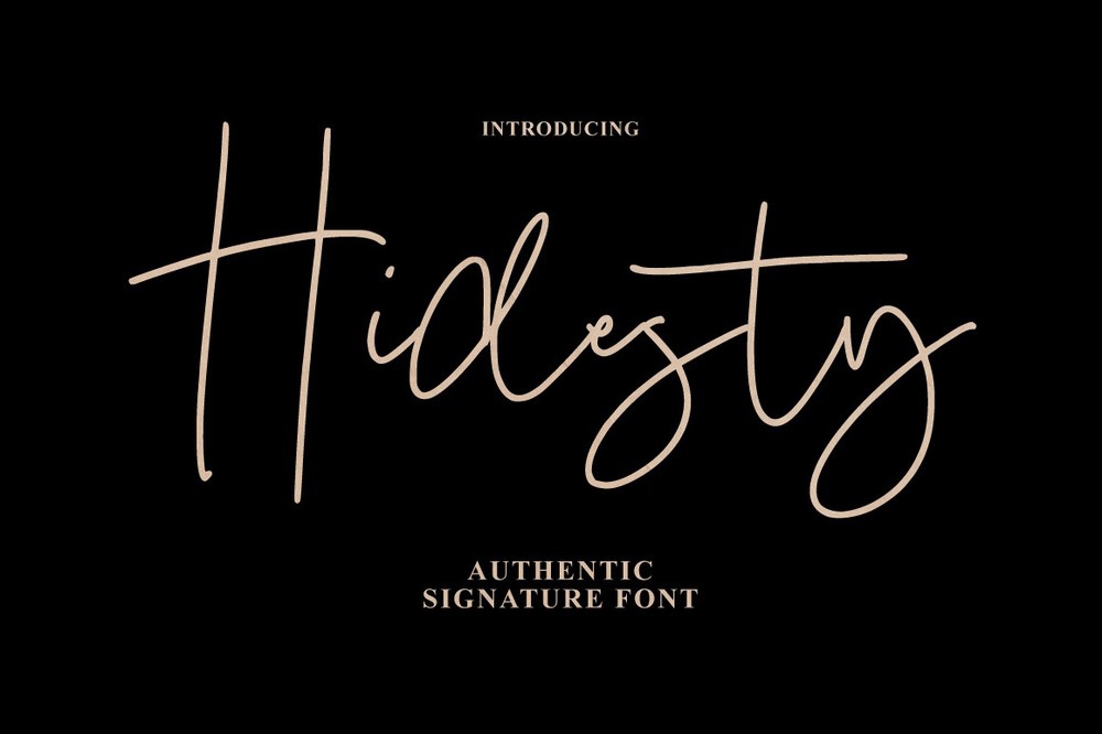 Шрифт Hidesty Signature