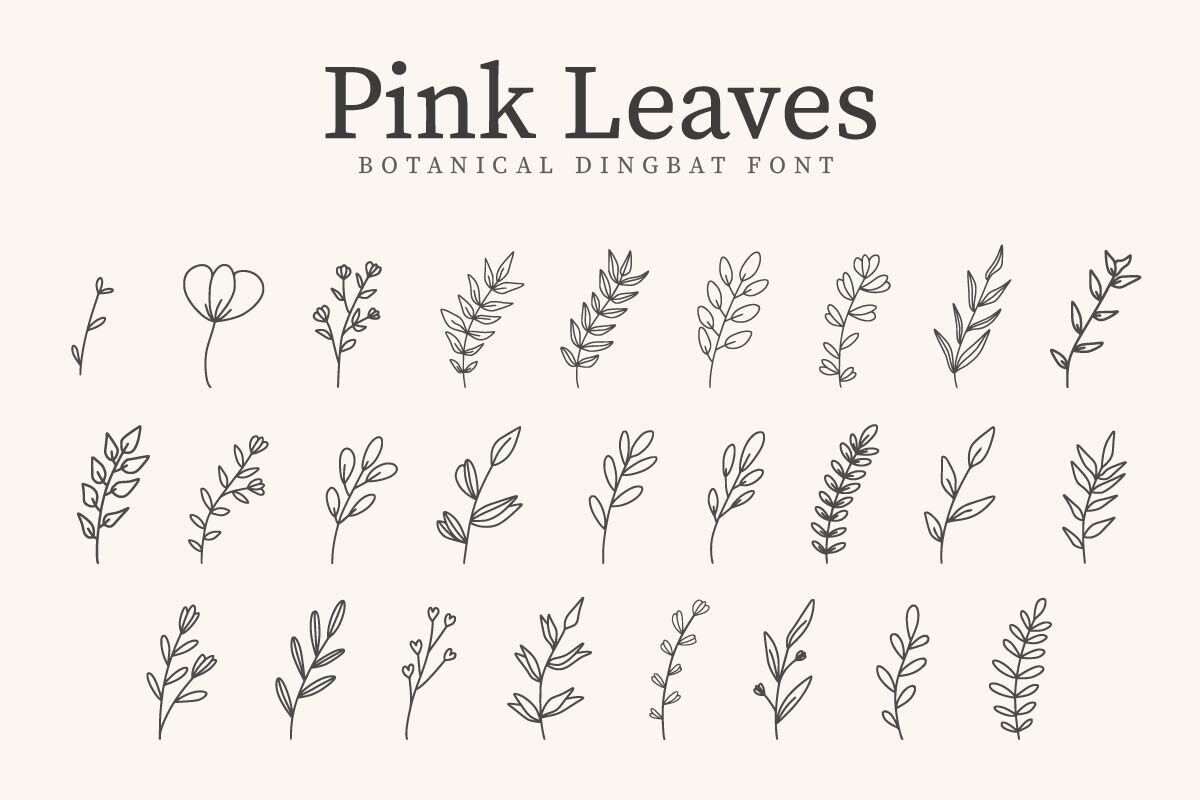 Шрифт Pink Leaves