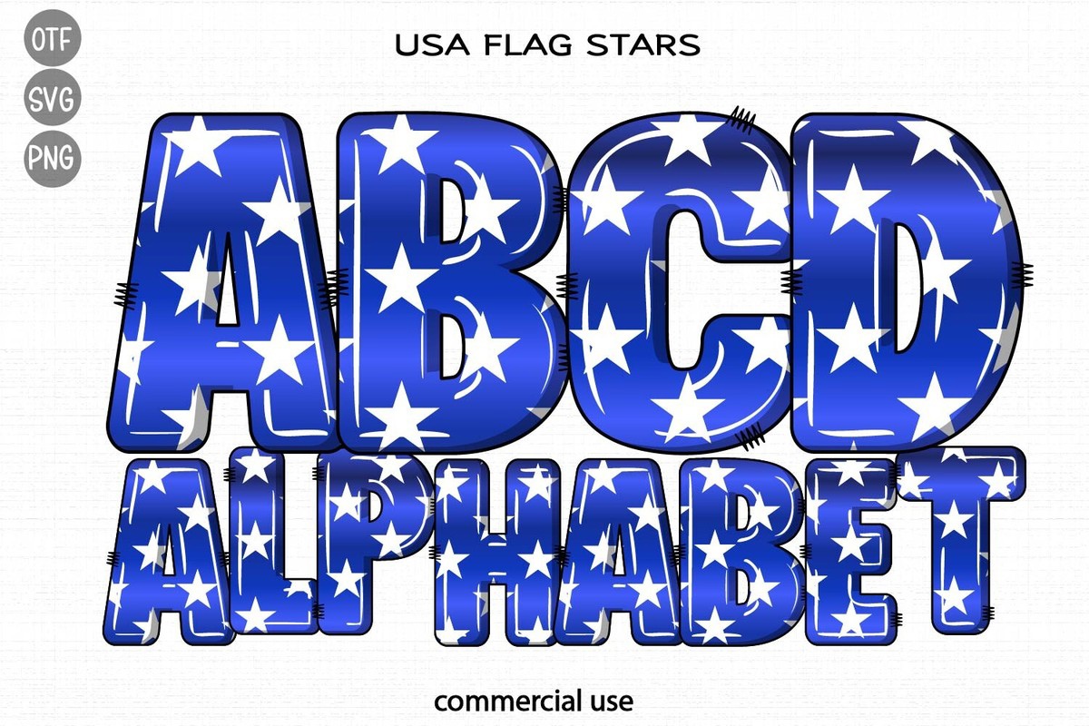 Шрифт USA Flag Stars