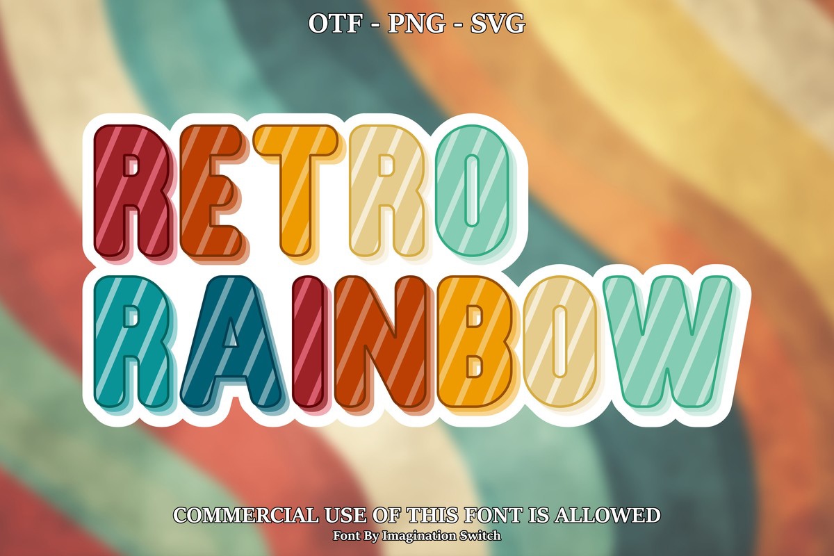 Шрифт Retro Rainbow