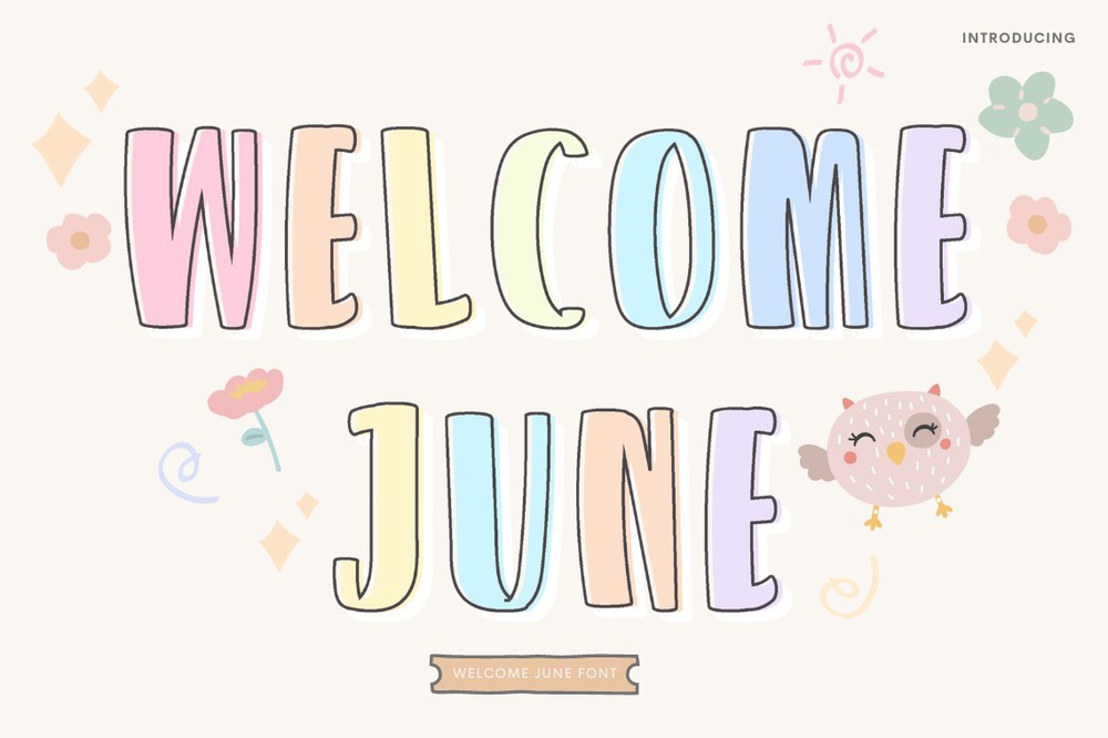 Шрифт Welcome June