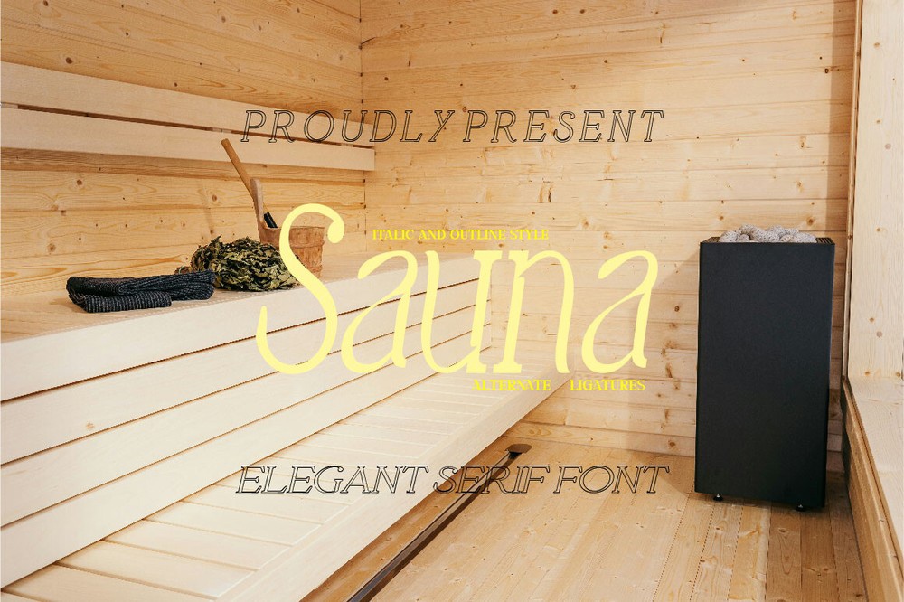 Шрифт Sauna