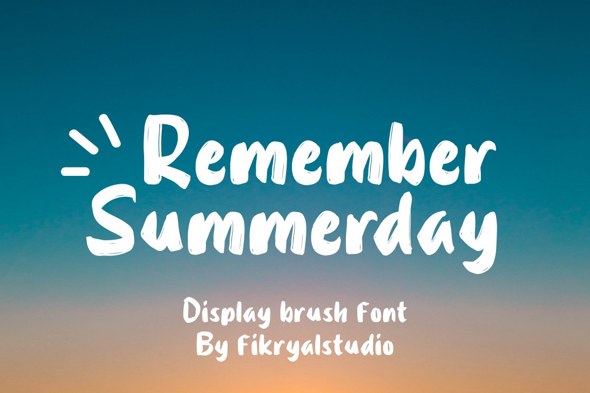 Шрифт Remember Summerday