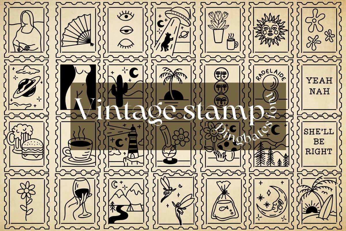 Шрифт Vintage Stamp