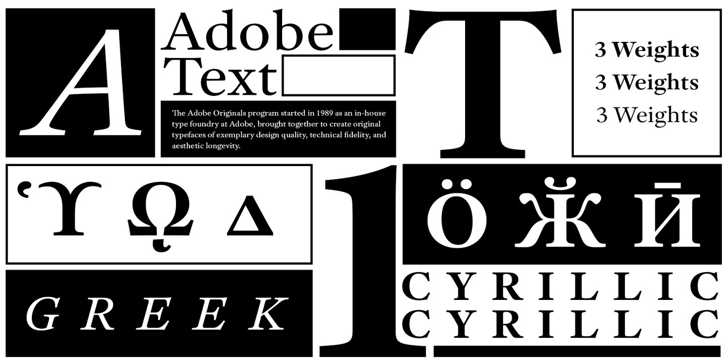 Шрифт Adobe Text Pro