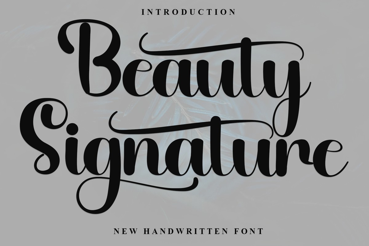 Шрифт Beauty Signature