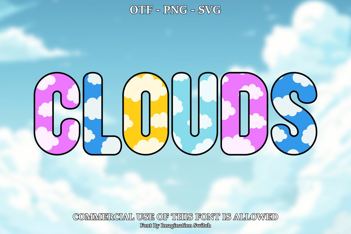 Шрифт Clouds