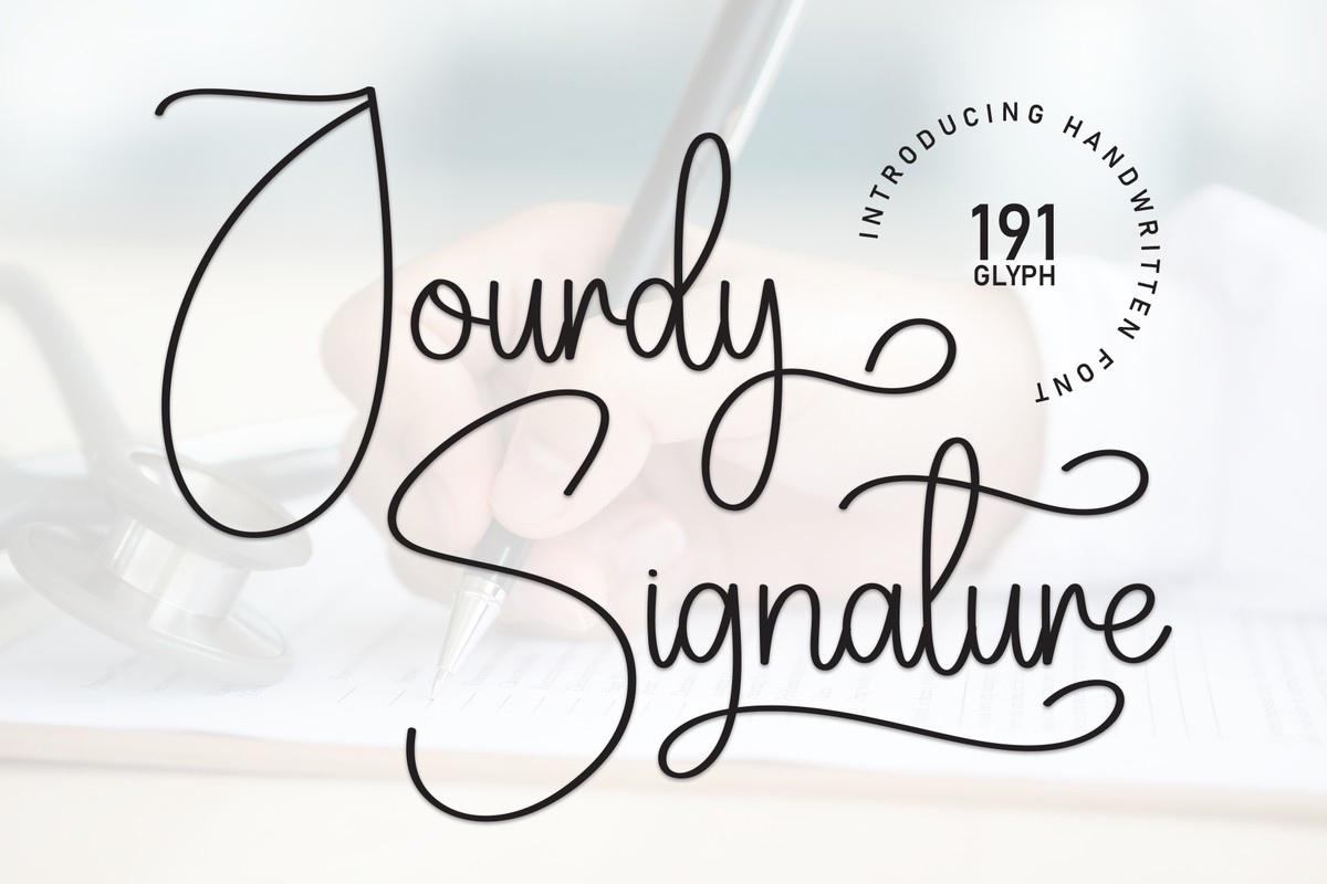 Шрифт Jourdy Signature