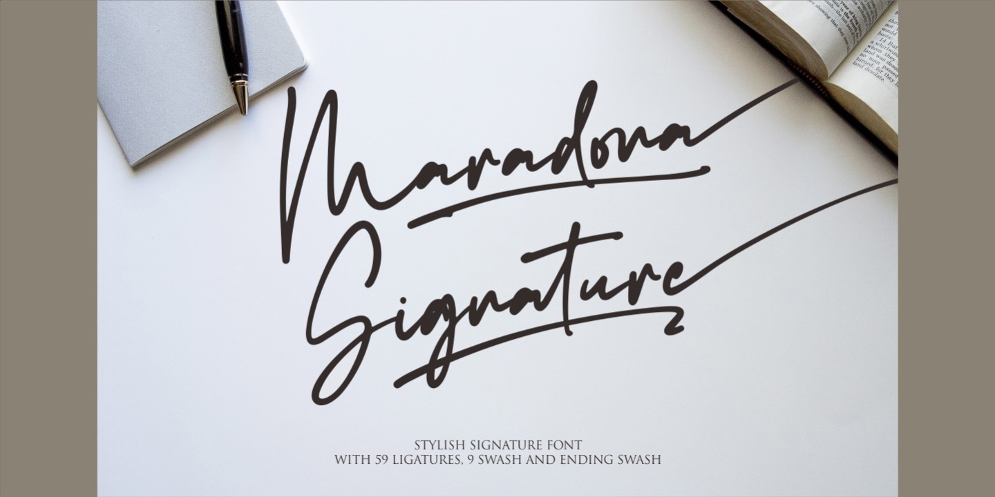 Шрифт Maradona Signature