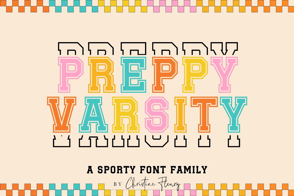 Шрифт CF-Preppy Varsity