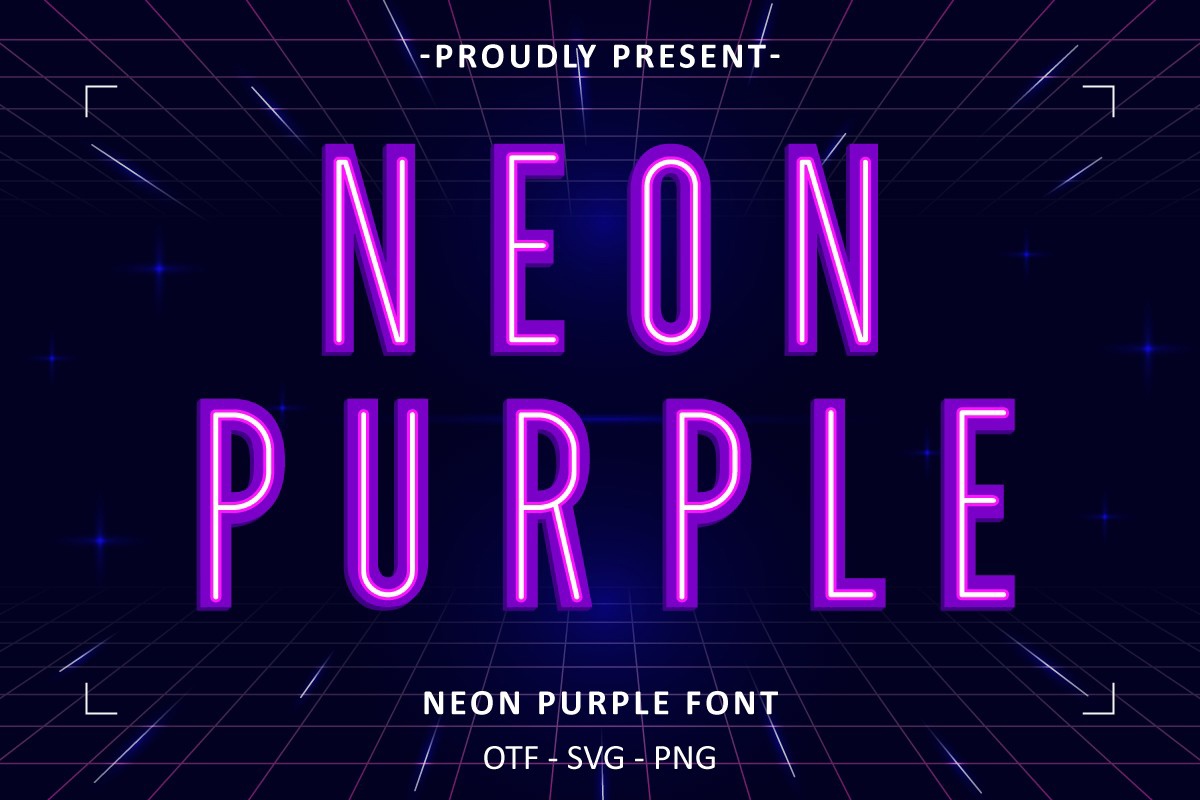 Шрифт Neon Purple