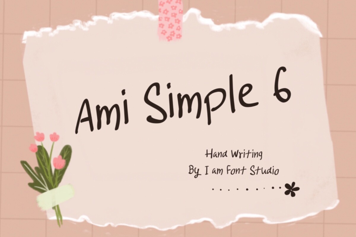 Шрифт Ami Simple 6