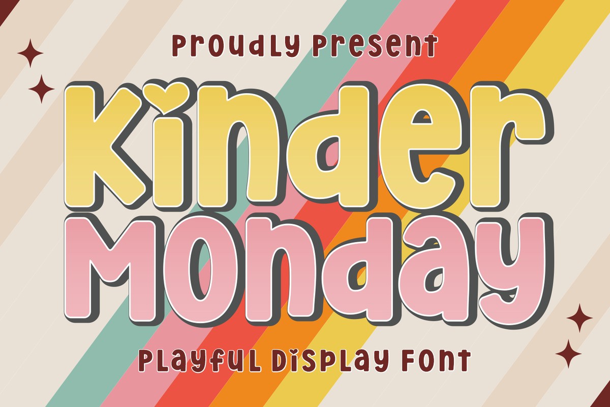 Шрифт Kinder Monday