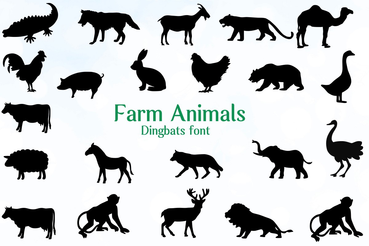 Шрифт Farm Animals