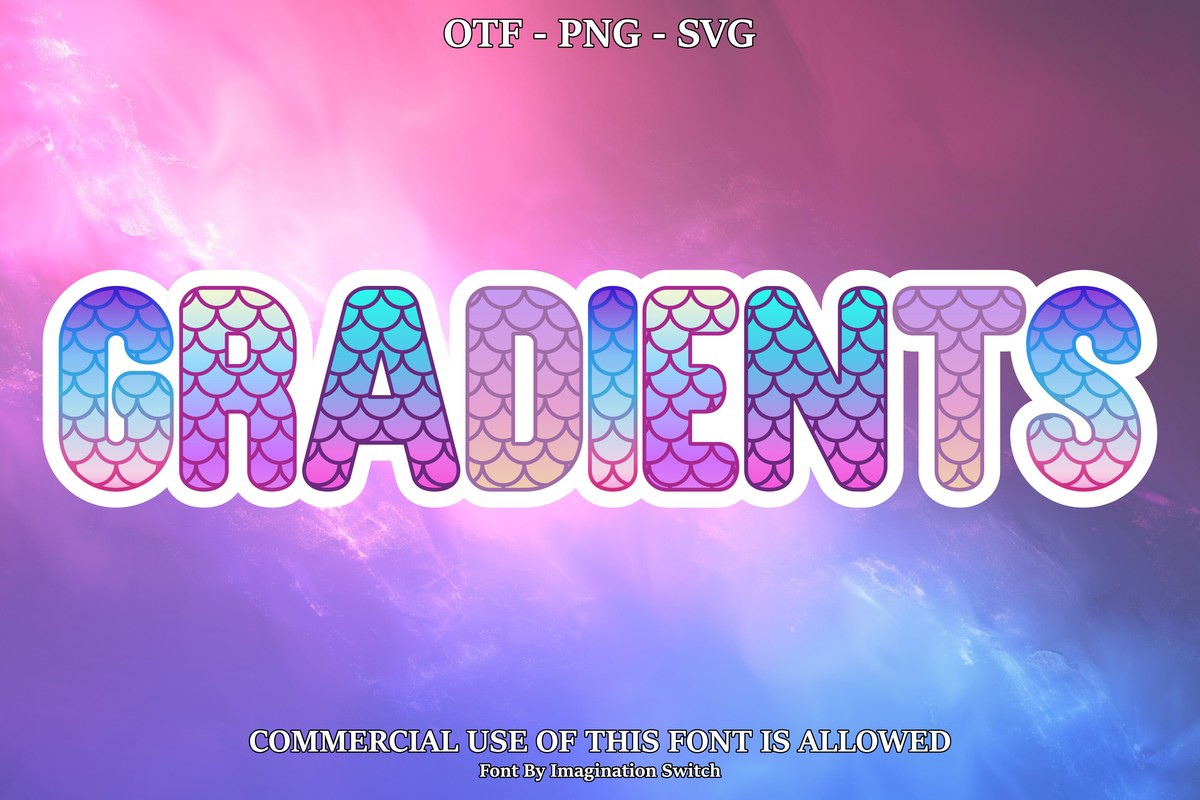 Шрифт Gradients