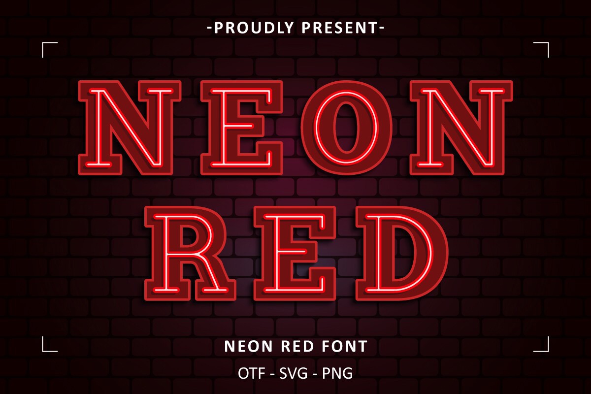 Шрифт Neon Red