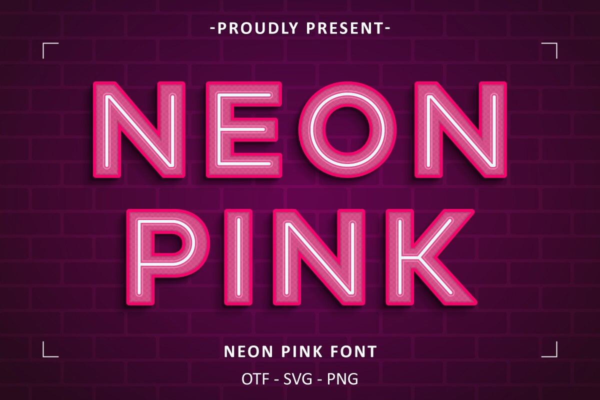 Шрифт Neon Pink