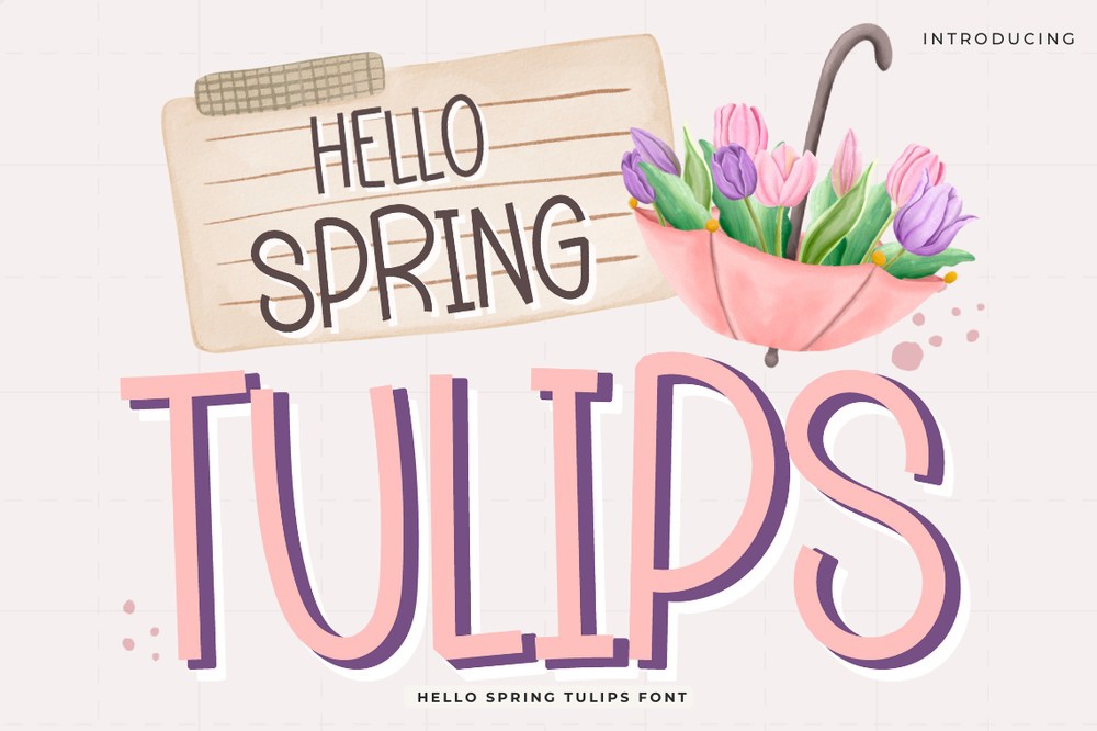 Шрифт Hello Spring Tulips