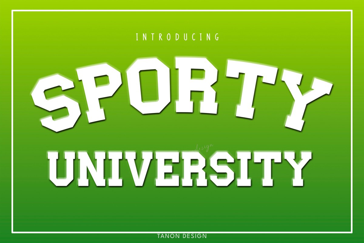 Шрифт Sporty University