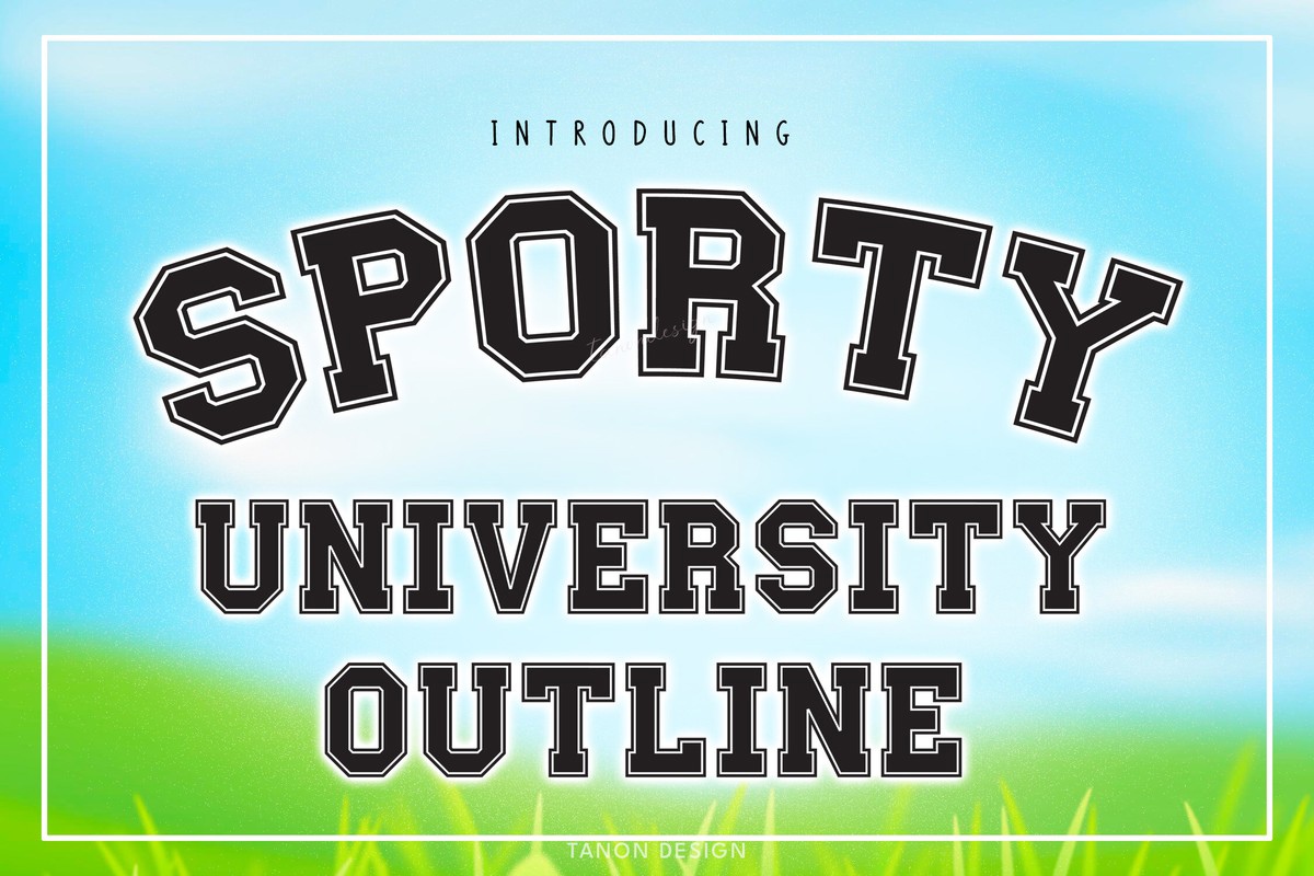 Шрифт Sporty University Outline