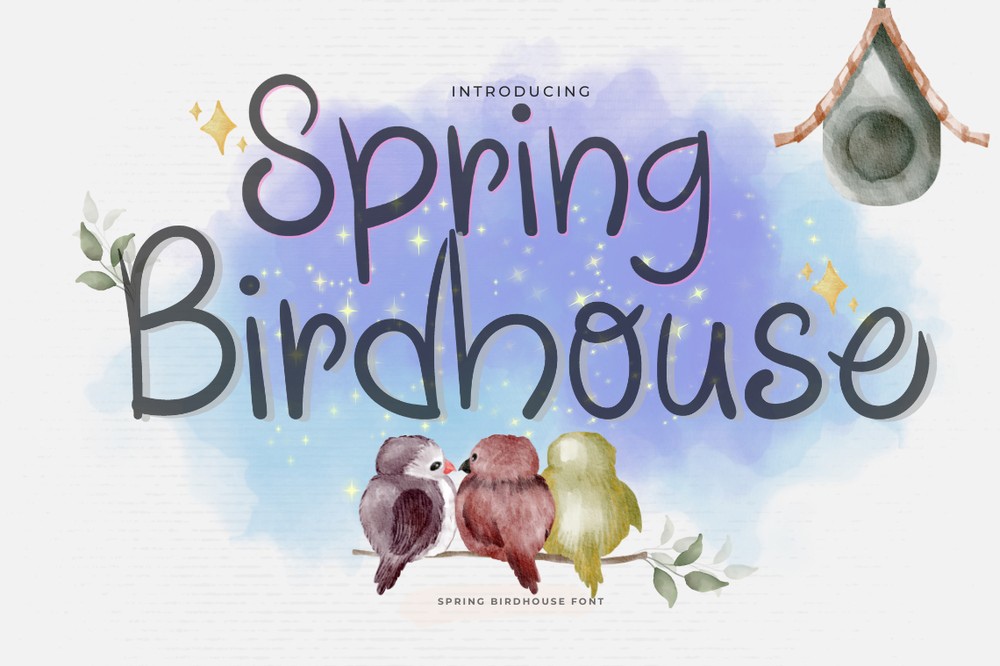 Шрифт Spring Birdhouse